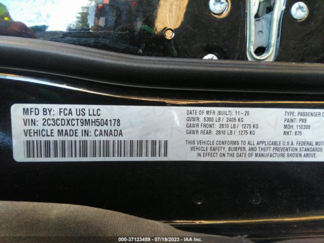 2C3CDXCT9MH504178 Dodge Charger R/t Rwd