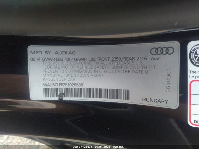 WAU5CLFF2F1029638 Audi A3 1.8t Premium Plus