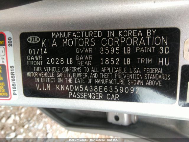KNADM5A38E6359092 KIA RIO LX