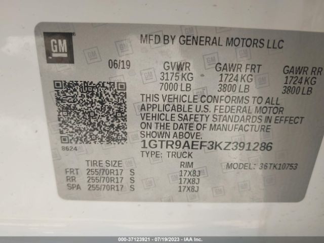 1GTR9AEF3KZ391286 GMC SIERRA 1500