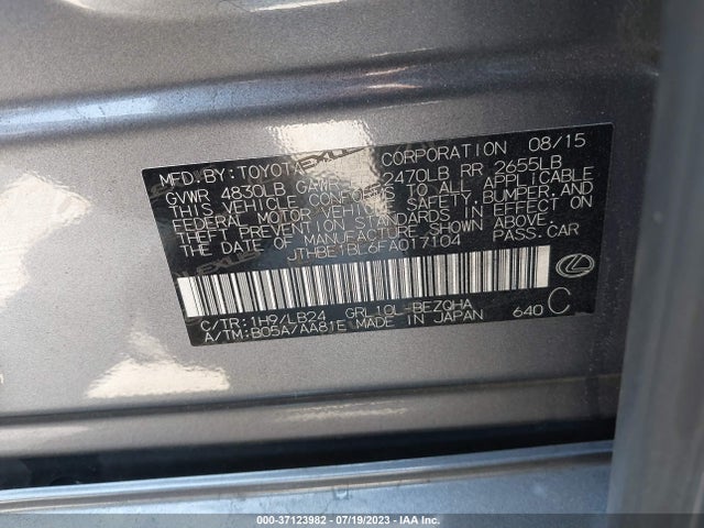 Lexus GS 350 2015 JTHBE1BL6FA017104 Image 16