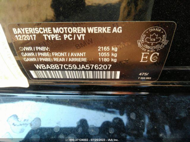 WBA8B7C59JA576207 BMW 3 Series 340i Xdrive
