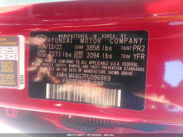 Hyundai Elantra 2023 KMHLM4AG7PU386869 Image 21