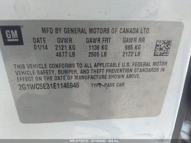Chevrolet Impala Limited Ltz 2014 2G1WC5E31E1146946 Image 9