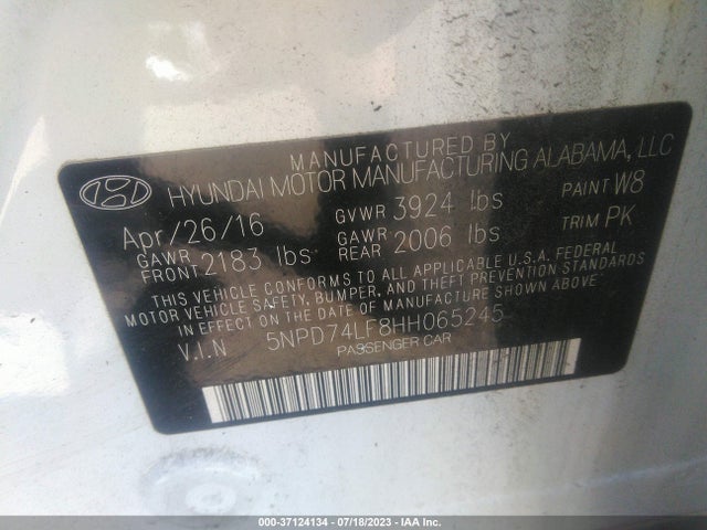 Hyundai ELANTRA SE 2017 5NPD74LF8HH065245 Image 15
