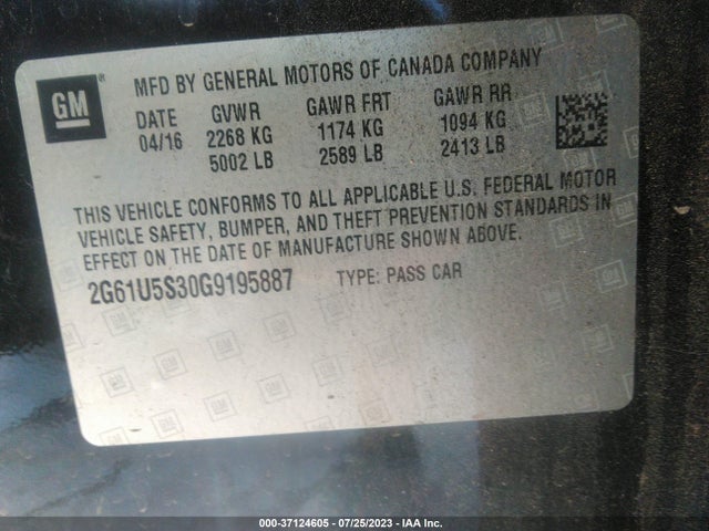 2G61U5S30G9195887 Cadillac Xts Livery Package