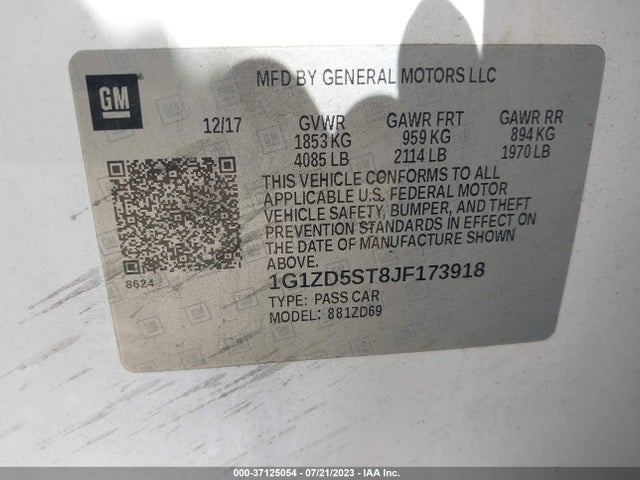 Chevrolet MALIBU LT 2018 1G1ZD5ST8JF173918 Image 15