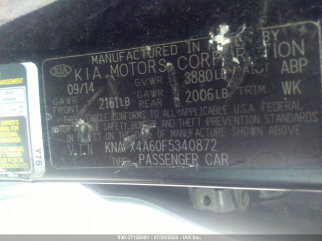 KNAFX4A60F5340872 KIA FORTE LX