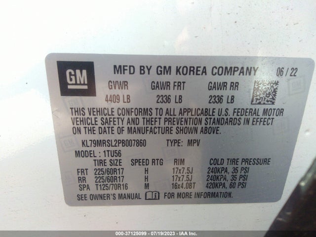 Chevrolet Trailblazer Lt 2023 KL79MRSL2PB007860 Image 9