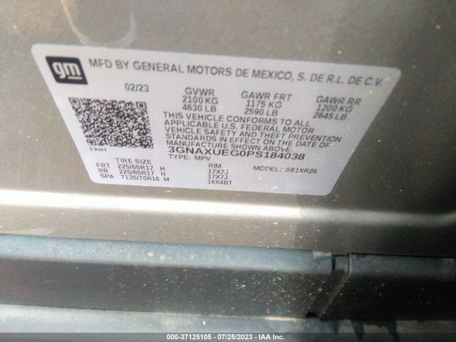 Chevrolet EQUINOX LT 2023 3GNAXUEG0PS184038 Image 9