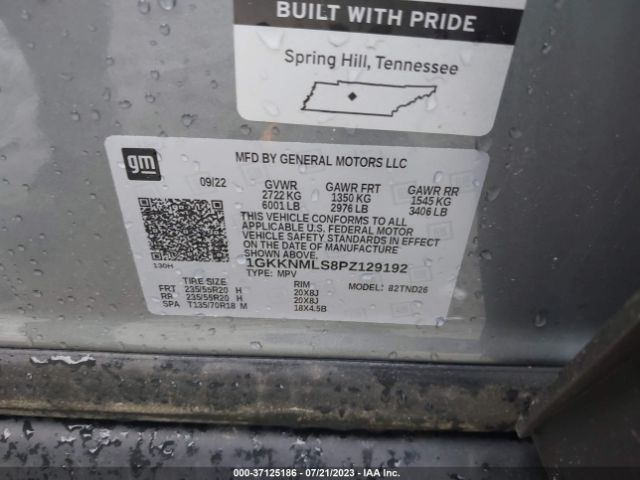 1GKKNMLS8PZ129192 GMC ACADIA SLT