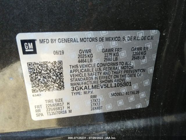 3GKALMEV5LL105801 GMC Terrain Sle