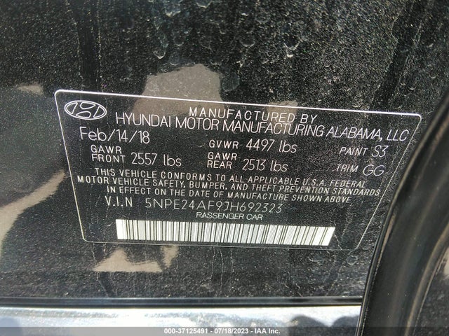 Hyundai SONATA SE 2018 5NPE24AF9JH692323 Image 9