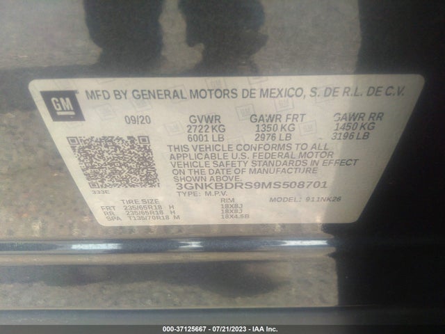 Chevrolet Blazer Lt 2021 3GNKBDRS9MS508701 Image 9