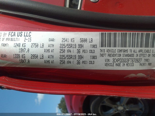 Dodge Journey Crossroad 2015 3C4PDDGG3FT672627 Image 9
