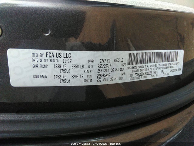 2C4RC1BG4JR139358 Chrysler Pacifica Touring L