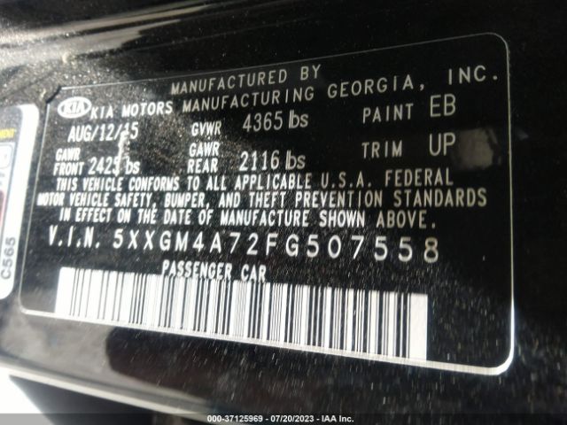 5XXGM4A72FG507558 KIA Optima Lx