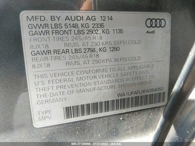 WA1UFAFL9FA084050 Audi Allroad Premium Plus