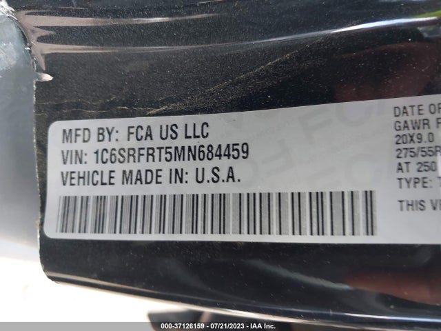 1C6SRFRT5MN684459 RAM 1500 Laramie