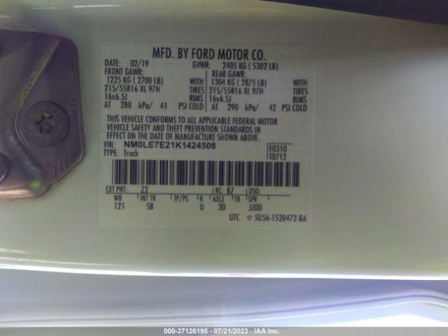 NM0LE7E21K1424508 Ford Transit Connect Van Xl