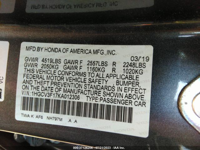 1HGCV3F17KA012306 Honda ACCORD HYBRID