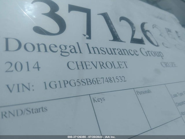 Chevrolet CRUZE LTZ 2014 1G1PG5SB6E7481532 Image 15