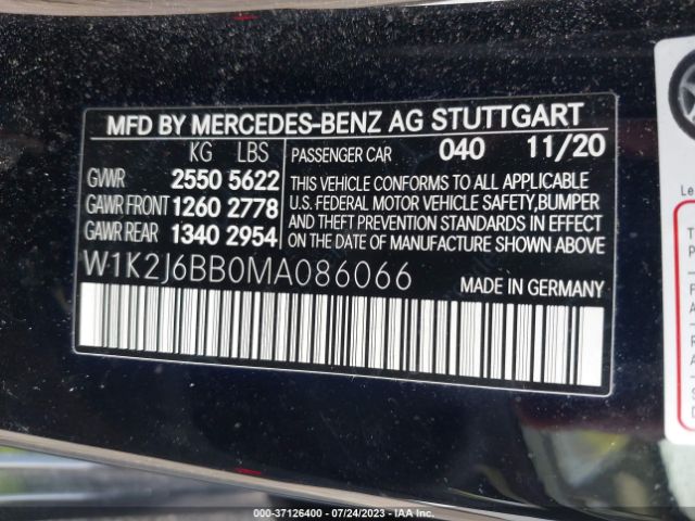 W1K2J6BB0MA086066 Mercedes-Benz Cls Amg Cls 53