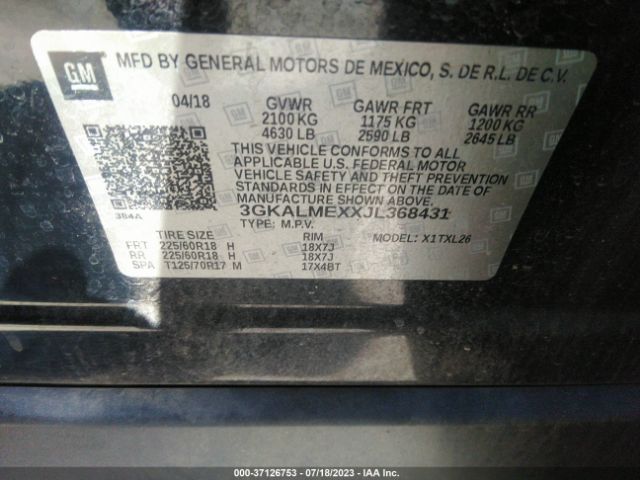 3GKALMEXXJL368431 GMC Terrain Sle
