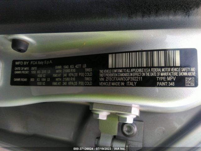 ZFBCFXAW3GP392211 Fiat 500x Pop