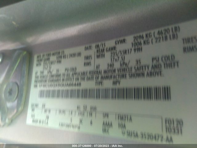 1FMCU0GX5GUA66448 Ford ESCAPE SE