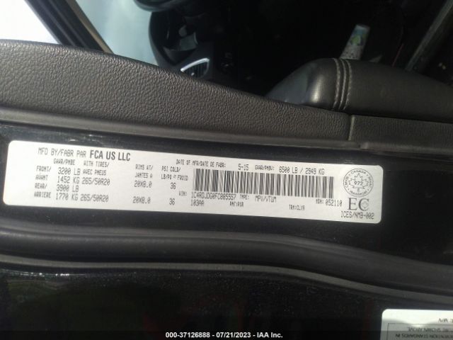 1C4RDJDG0FC885557 Dodge DURANGO LIMITED