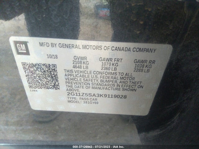 Chevrolet IMPALA LT 2019 2G11Z5SA3K9119028 Image 9
