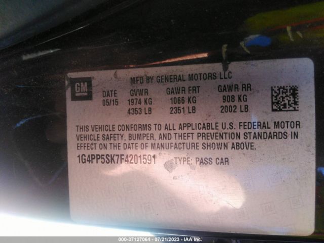 1G4PP5SK7F4201591 Buick Verano