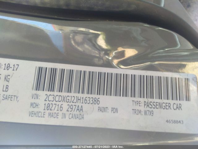 2C3CDXGJ2JH163386 Dodge Charger R/t Scat Pack