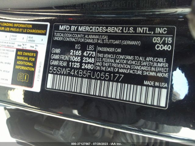 55SWF4KB5FU055177 Mercedes-Benz C-class C 300