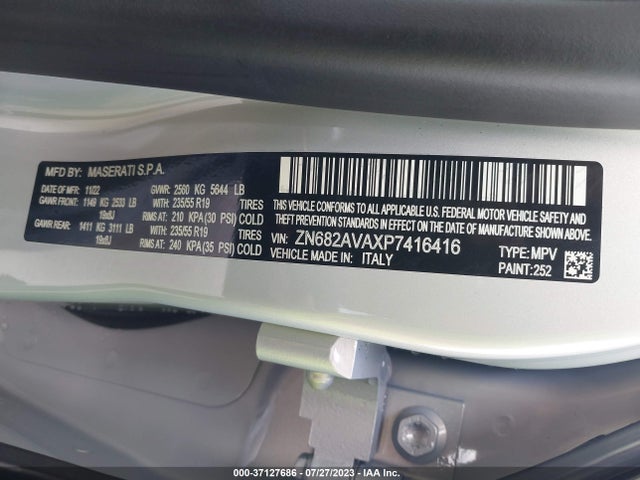 2023 Maserati Grecale, VIN: ZN682AVAXP7416416
