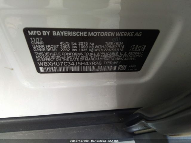 WBXHU7C34J5H43826 BMW X1 Sdrive28i