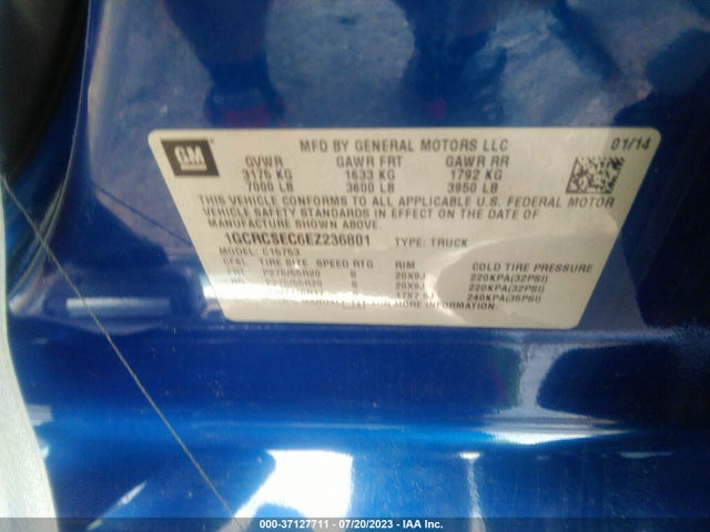 1GCRCSEC6EZ236801 Chevrolet Silverado 1500 1lz