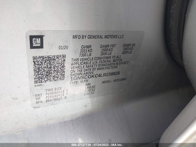Chevrolet Suburban Ls 2020 1GNSCGKC4LR238828 Image 9