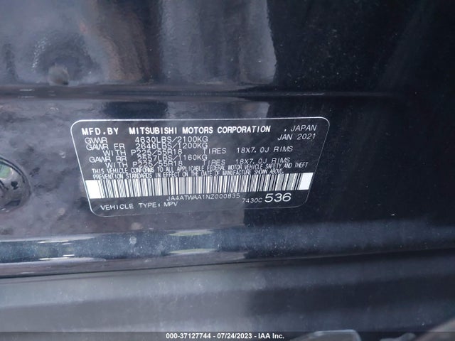 JA4ATWAA1NZ000835 Mitsubishi Eclipse Cross Se/sel