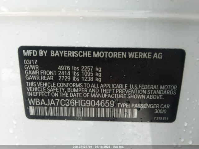 WBAJA7C36HG904659 BMW 5 Series 530i Xdrive