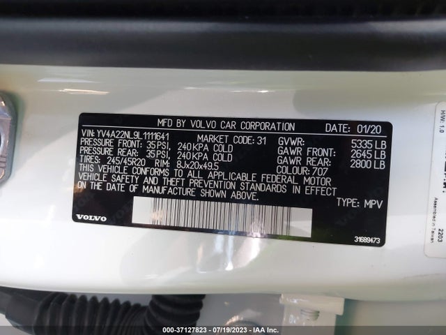 2020 Volvo V90, VIN: YV4A22NL9L1111641
