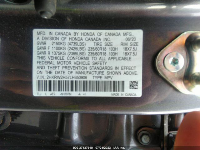 2HKRW2H57LH650906 Honda CR-V EX