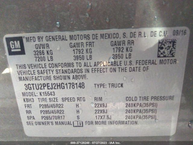 3GTU2PEJ2HG178148 GMC Sierra 1500 Denali