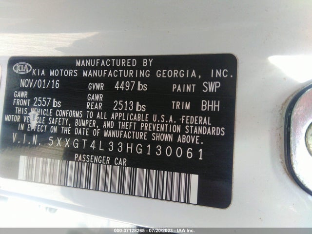 KIA Optima Lx 2017 5XXGT4L33HG130061 Image 9