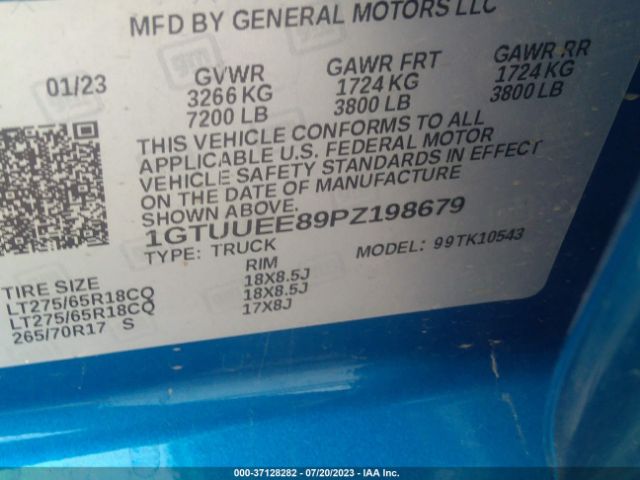 1GTUUEE89PZ198679 GMC Sierra 1500 At4