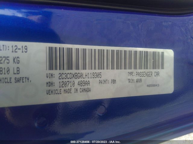 2C3CDXBG0LH119305 Dodge Charger Sxt