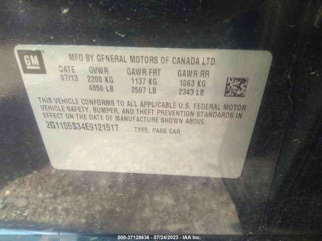Chevrolet IMPALA 2LZ 2014 2G1155S34E9121517 Image 9