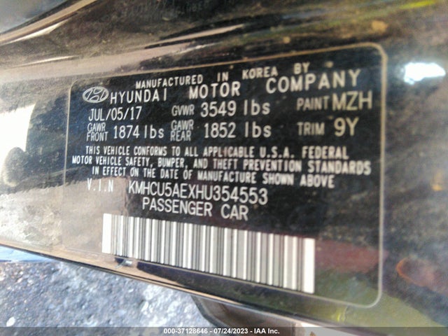 Hyundai Accent Sport 2017 KMHCU5AEXHU354553 Image 9