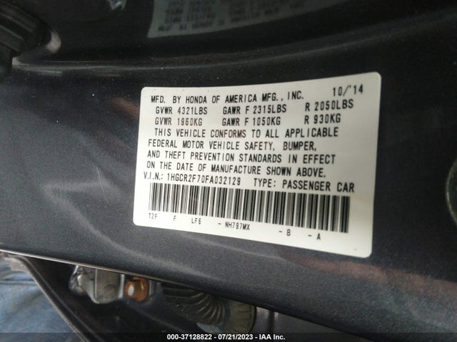 Honda Accord Sedan Ex 2015 1HGCR2F70FA032129 Image 9
